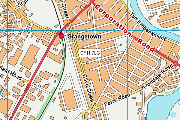 CF11 7LG map - OS VectorMap District (Ordnance Survey)