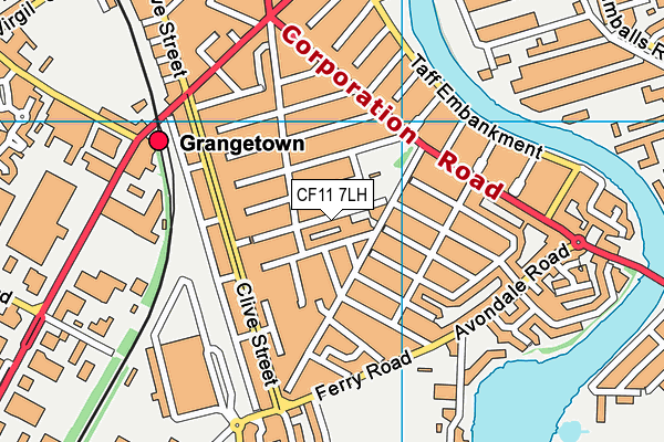 CF11 7LH map - OS VectorMap District (Ordnance Survey)