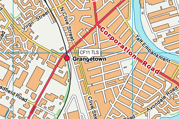 CF11 7LS map - OS VectorMap District (Ordnance Survey)