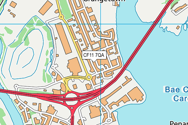 CF11 7QA map - OS VectorMap District (Ordnance Survey)