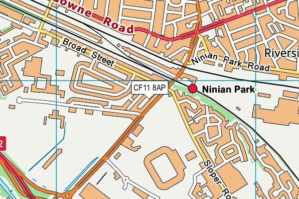 CF11 8AP map - OS VectorMap District (Ordnance Survey)