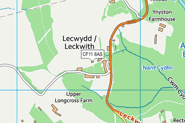 CF11 8AS map - OS VectorMap District (Ordnance Survey)