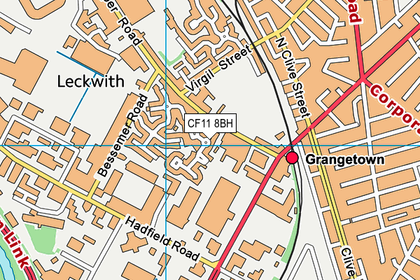 CF11 8BH map - OS VectorMap District (Ordnance Survey)