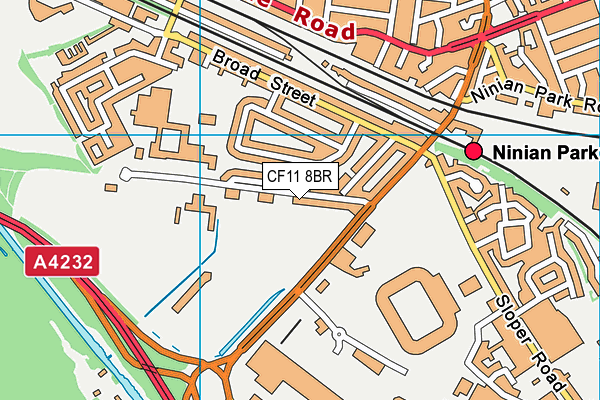 Ysgol  Gymraeg Pwll Coch map (CF11 8BR) - OS VectorMap District (Ordnance Survey)