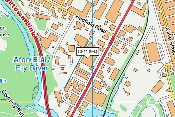 CF11 8EQ map - OS VectorMap District (Ordnance Survey)