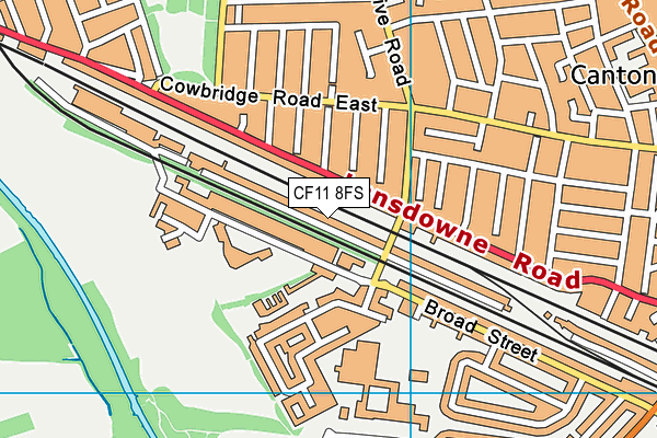 CF11 8FS map - OS VectorMap District (Ordnance Survey)