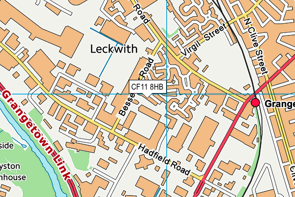 CF11 8HB map - OS VectorMap District (Ordnance Survey)