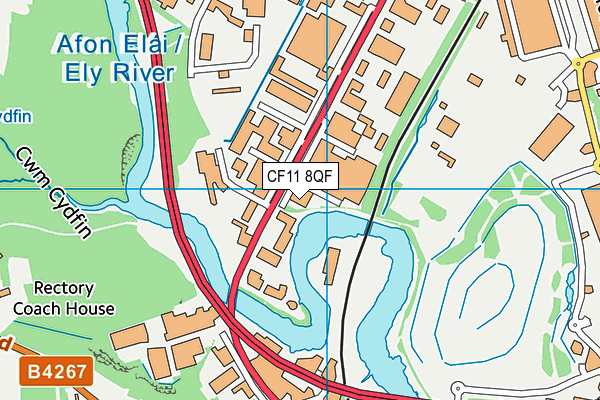CF11 8QF map - OS VectorMap District (Ordnance Survey)