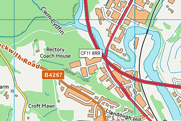 CF11 8RR map - OS VectorMap District (Ordnance Survey)