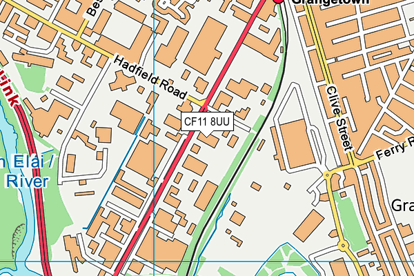 CF11 8UU map - OS VectorMap District (Ordnance Survey)