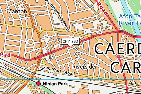 CF11 9BD map - OS VectorMap District (Ordnance Survey)