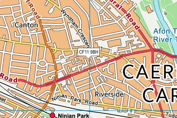 CF11 9BH map - OS VectorMap District (Ordnance Survey)