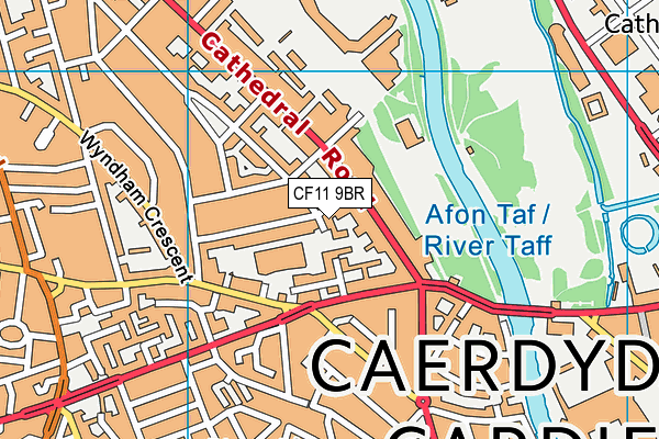 CF11 9BR map - OS VectorMap District (Ordnance Survey)