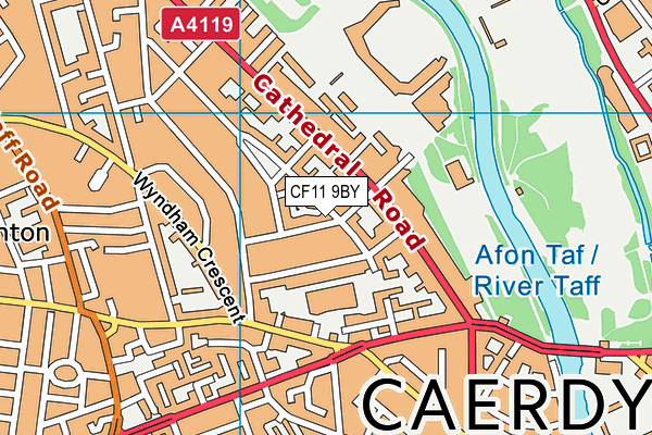 CF11 9BY map - OS VectorMap District (Ordnance Survey)