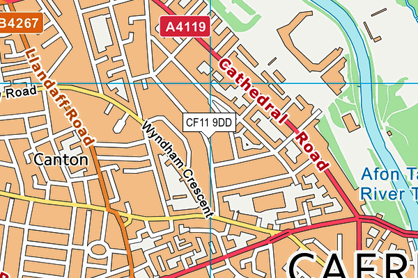 CF11 9DD map - OS VectorMap District (Ordnance Survey)