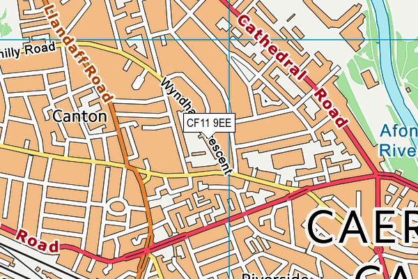 CF11 9EE map - OS VectorMap District (Ordnance Survey)