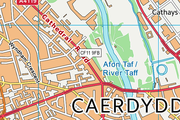 CF11 9FB map - OS VectorMap District (Ordnance Survey)