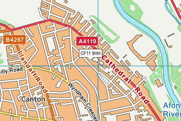 CF11 9HH map - OS VectorMap District (Ordnance Survey)