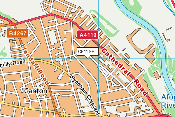 CF11 9HL map - OS VectorMap District (Ordnance Survey)