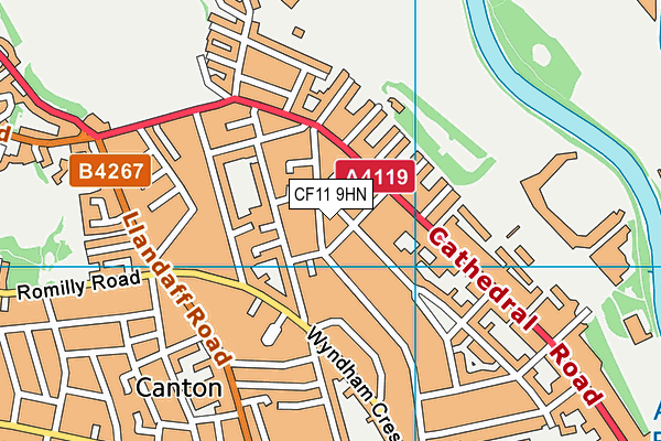 CF11 9HN map - OS VectorMap District (Ordnance Survey)