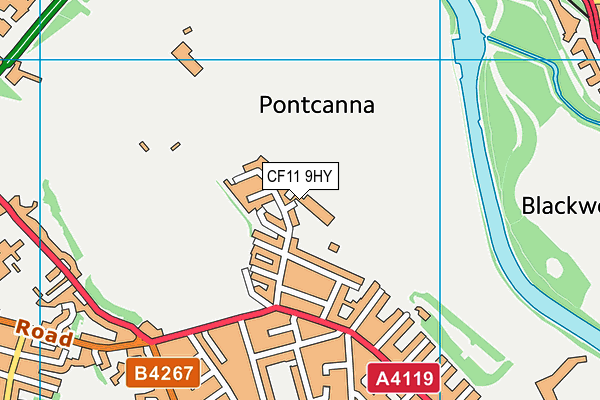 CF11 9HY map - OS VectorMap District (Ordnance Survey)