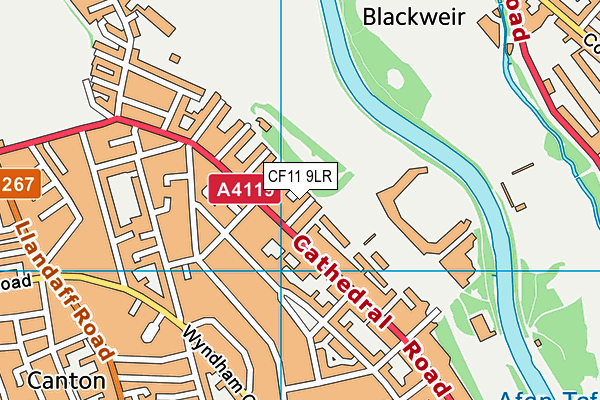 CF11 9LR map - OS VectorMap District (Ordnance Survey)