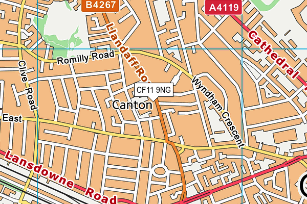 CF11 9NG map - OS VectorMap District (Ordnance Survey)