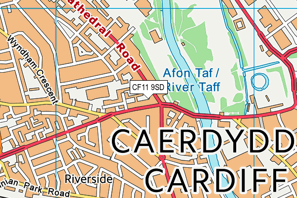 CF11 9SD map - OS VectorMap District (Ordnance Survey)