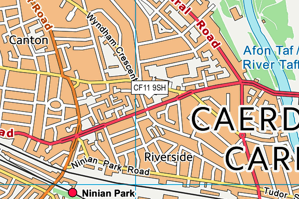 CF11 9SH map - OS VectorMap District (Ordnance Survey)