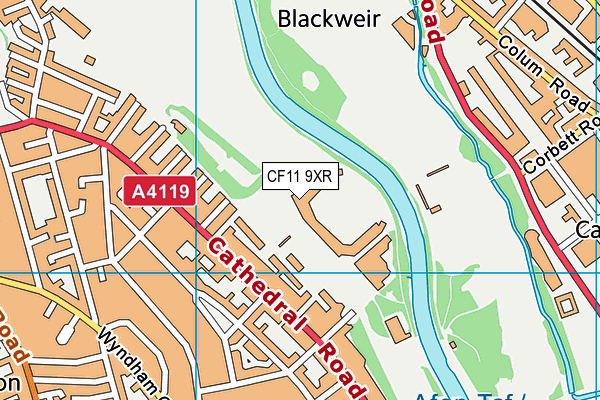 CF11 9XR map - OS VectorMap District (Ordnance Survey)