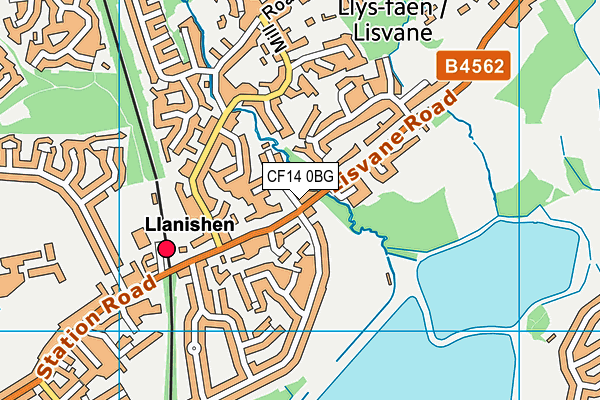 CF14 0BG map - OS VectorMap District (Ordnance Survey)