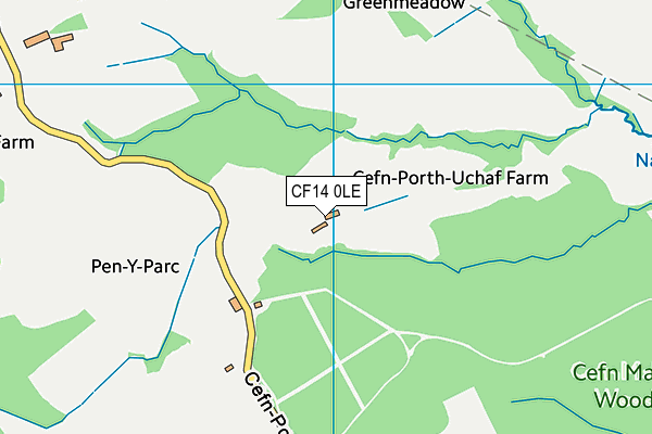 CF14 0LE map - OS VectorMap District (Ordnance Survey)