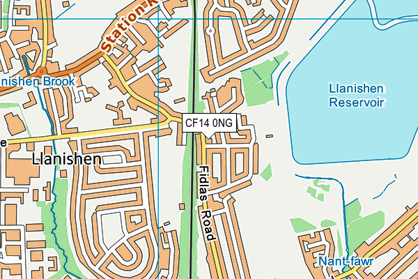 CF14 0NG map - OS VectorMap District (Ordnance Survey)