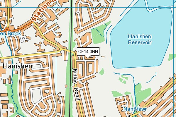 CF14 0NN map - OS VectorMap District (Ordnance Survey)