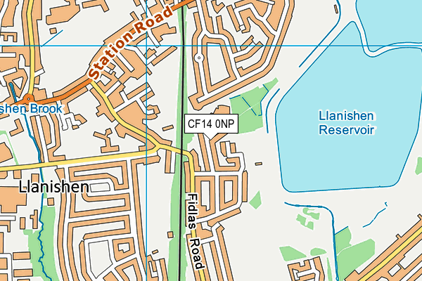 CF14 0NP map - OS VectorMap District (Ordnance Survey)