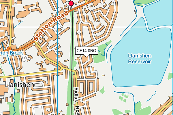 CF14 0NQ map - OS VectorMap District (Ordnance Survey)