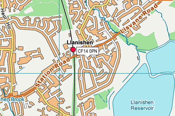 CF14 0PN map - OS VectorMap District (Ordnance Survey)