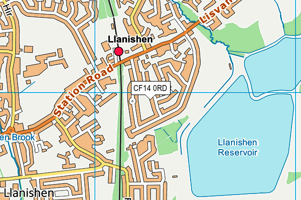 CF14 0RD map - OS VectorMap District (Ordnance Survey)