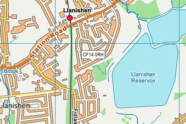 CF14 0RH map - OS VectorMap District (Ordnance Survey)