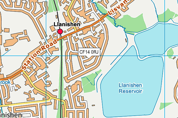 CF14 0RJ map - OS VectorMap District (Ordnance Survey)