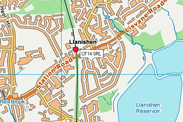 CF14 0RL map - OS VectorMap District (Ordnance Survey)