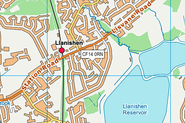 CF14 0RN map - OS VectorMap District (Ordnance Survey)