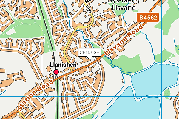 CF14 0SE map - OS VectorMap District (Ordnance Survey)