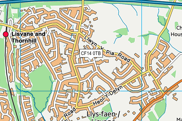 Llysfaen Primary School map (CF14 0TB) - OS VectorMap District (Ordnance Survey)