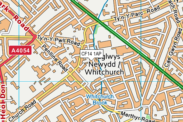Ysgol Gymraeg Melin Gruffydd map (CF14 1AP) - OS VectorMap District (Ordnance Survey)