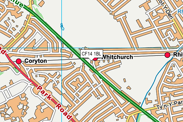 CF14 1BL map - OS VectorMap District (Ordnance Survey)