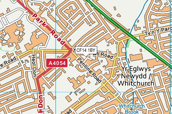 CF14 1BY map - OS VectorMap District (Ordnance Survey)