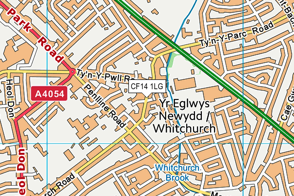 CF14 1LG map - OS VectorMap District (Ordnance Survey)