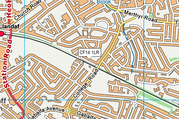 CF14 1LR map - OS VectorMap District (Ordnance Survey)