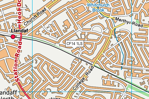 CF14 1LS map - OS VectorMap District (Ordnance Survey)